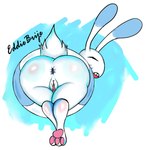 anthro big_butt butt female genitals nude pussy simple_background solo tail wide_hips eddiebrije 2024_pokemon_gigaleak beta_pokemon_games nintendo pokemon beta_pokemon_(species) pokemon_(species) warabbit 1:1 absurd_res hi_res