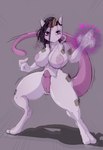 anthro breasts female genitals nipples pussy solo rohgen nintendo pokemon generation_1_pokemon legendary_pokemon mewtwo pokemon_(species) absurd_res hi_res