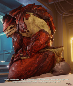 anal anus big_butt butt dialogue dominant duo facesitting hand_on_leg hand_on_thigh looking_at_another looking_back looking_pleasured male male_rimmed male_rimming male_rimming_male oral rimming sex sitting sitting_on_another size_difference stinkface tail text cheap-wazoo bioware electronic_arts mass_effect commander_shepard urdnot_wrex alien human humanoid krogan mammal 3d_(artwork) digital_media_(artwork) english_text hi_res