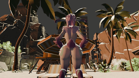 animated_gif anthro butt female genitals nude rear_view shaking_butt solo vulva m4d4 league_of_legends riot_games tencent kindred_(lol) lamb_(lol) 16:9 3d_(artwork) 3d_animation animated digital_media_(artwork) short_playtime widescreen