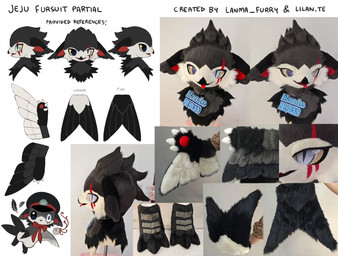 ambiguous_gender anthro arm_feathers black_clothing black_eyes black_hat black_headwear chibi chibi_inset clothing costume countershading eye_scar eyeball facial_scar feathered_wings feathers fursuit grey_body grey_feathers hat headgear headwear kemono multicolored_body multicolored_feathers open_mouth open_smile photo red_bow red_inner_ear red_ribbon red_scar scar smile solo text tongue tongue_out white_body white_countershading white_eyes white_feathers winged_arms wings yellow_sclera jejejunum jeju_(jejejunum) apodiform avian bird chimney_swift swift_(bird) 2026 digital_drawing_(artwork) digital_media_(artwork) english_description english_text hi_res mixed_media multiple_images photography_(artwork)
