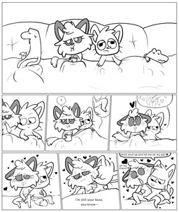 4_fingers ahegao anthro bedding black_ears black_nose black_sclera blanket blush bodily_fluids boss boss_and_employee dialogue dominant drooling drooling_tongue duo employee eye_roll facial_tuft female fingering fingering_partner fingers fingers_in_pussy fur furniture group heart_symbol looking_pleasured male male/female movie_night power_bottom pupils saliva sex simple_background sleeping sleeping_together smug sofa speech_bubble submissive tail teasing text tongue tongue_out touching_thigh tuft vaginal vaginal_fingering whiskers white_pupils zexium deadlycomics_(copyright) cornbread_(deadlycomics) orlando_(deadlycomics) sandals_(deadlycomics) sibbie_(deadlycomics) canid canine crocodile crocodilian dinosaur domestic_cat felid feline felis fox mammal prehistoric_species reptile scalie 2025 comic digital_drawing_(artwork) digital_media_(artwork) english_text monochrome