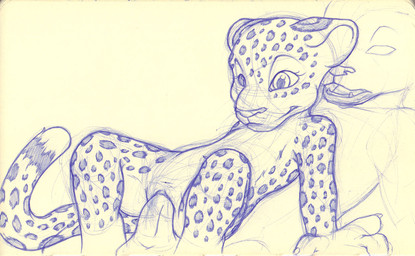 age_difference anthro anthro_on_anthro anthro_penetrated anthro_penetrating anthro_penetrating_anthro balls bent_spoon_position duo female female_penetrated from_behind_position genitals looking_at_self lying male male/female male_penetrating male_penetrating_female older_male on_back penetration penile penile_penetration penis penis_in_vagina sex simple_background size_difference smaller_female spots vaginal vaginal_penetration vulva white_background young young_anthro young_female younger_female younger_penetrated sogaroth felid leopard mammal pantherine 2021 blue_and_white guide_lines monochrome traditional_media_(artwork)