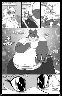 anthro belly big_belly bodily_fluids bottomwear bread breasts butter chubby_cheeks clothing dairy_products duo female food heart_eyes heart_symbol horn male obese obese_anthro obese_male open_mouth overweight overweight_anthro overweight_male pants sandwich_(food) scales scar shirt speech_bubble sweat text toast topwear ventral_scales viroveteruscy if_hell_had_a_taste mythology maxine_(thunderkid92) skylar_fidchell canid canine canis domestic_dog dragon husky mammal mythological_creature mythological_scalie nordic_sled_dog scalie spitz 2019 absurd_res english_text hi_res monochrome url