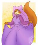 anthro female solo crescent-blue-zero disney robin_hood_(disney) maid_marian canid canine fox mammal red_fox true_fox