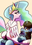 duo female feral horn male male/female sex wings pingumarci friendship_is_magic hasbro my_little_pony mythology golden_joystick pingu princess_celestia_(mlp) arthropod changeling equid equine horse mammal mythological_creature mythological_equine pegasus pony unicorn hi_res