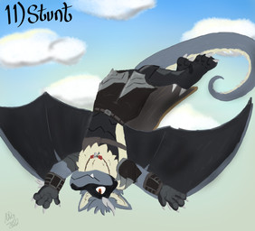anthro armor black_body black_pawpads black_scales blue_body blue_fur bottomwear claws clothed clothing flying fur horn male neck_tuft orange_eyes padded_palms pawpads paws scales scaly_pawpads shorts tail tail_spines tan_body tan_fur toe_claws tuft wings zgf_art inktober mythology nintendo pokemon iddothings squirrel_(razim) drackal dragon generation_4_pokemon hybrid lucario mythological_creature mythological_scalie pokemon_(species) scalie 2026 hi_res