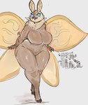 anthro big_breasts blue_eyes breasts eyelashes featureless_breasts female huge_hips solo thick_thighs wide_hips wings gikowinko godzilla_(series) monsterverse mothra_(series) toho godzilla king_kong mothra arthropod insect kaiju lepidopteran moth 2024 digital_media_(artwork) hi_res