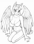 anthro biped bra breasts cleavage clothed clothing female hooves horn kneeling lingerie looking_at_viewer panties smile solo underwear wings bhawk friendship_is_magic hasbro my_little_pony mythology twilight_sparkle_(mlp) equid equine mammal mythological_creature mythological_equine winged_unicorn 2018 monochrome