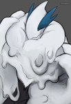 feral feral_pred neck_bulge oral_vore partially_inside vore roobin nintendo pokemon silverwing_(lugia) generation_2_pokemon generation_6_pokemon hybrid legendary_pokemon lugia pokemon_(species) yveltal hi_res