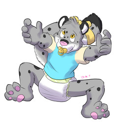 accessory anthro bow_(feature) bow_accessory bow_ribbon clean_diaper clothed clothing diaper diaper_fetish fur furgonomics looking_at_viewer male pacifier pleading_eyes ribbons solo tail tail_accessory tail_bow tail_ribbon white_diaper young jimmyrumshot hunterkitty felid mammal pantherine snow_leopard 1:1