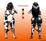 anthro breasts butt choker collar color_swatch cowbell female jewelry looking_at_viewer necklace nude solo jay_malamute blizzard_entertainment warcraft bovid bovine mammal tauren digital_media_(artwork) full-length_portrait hi_res model_sheet portrait