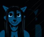 altered_reflection animated anthro black_and_blue blep blinking breasts canid canine canis carol_(hladilnik) cleavage clothed clothing domestic_dog duality eyes_closed female ghost hair hladilnik loop mammal reflection short_playtime smile solo spirit tongue tongue_out