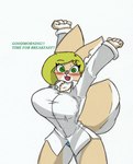 anthro big_breasts blonde_hair breasts female fluffy fluffy_tail hair small_waist solo tail wide_hips pace-maker fan_character nana nana_antalk hi_res