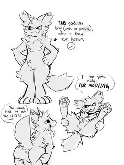 4_toes ambiguous_gender anthro black_sclera butt cocky featureless_crotch feet fur hand_on_butt hand_on_own_butt holding_both_legs holding_leg looking_at_viewer looking_back looking_back_at_viewer nude null pawpads paws presenting presenting_crotch presenting_hindquarters seductive solo text toes leashedsheesh 3:4 english_text monochrome