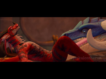 ambiguous_gender anthro anthro_on_feral bed bestiality blue_body blue_scales book bookshelf claws cunnilingus duo eyes_closed female female/ambiguous feral flat_chested furniture genitals horn licking multicolored_body multicolored_scales nude oral red_body red_scales scales sex size_difference tongue vaginal vulva jackalontherun blizzard_entertainment european_mythology mythology warcraft dracthyr dragon mythological_creature mythological_scalie scalie western_dragon 3d_(artwork) 3d_animation 4:3 animated blender_(artwork) digital_media_(artwork) long_playtime no_sound webm