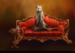 alcohol ambiguous_gender anthro beverage biped classy collar food fruit furniture guard_hair kneeling loveseat nude photorealism plant pose sofa solo tail waiting wine amber_hill loiosh american_opossum mammal marsupial virginia_opossum 2008 absurd_res full-length_portrait hi_res portrait wallpaper widescreen