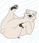 anus feet feral male paws presenting presenting_anus solo suggestive suggestive_pose x_anus yasuno bear mammal polar_bear ursine