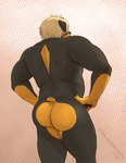 anthro blonde_hair butt hair hands_on_hips looking_away male musclegut muscular nude short_tail solo standing tail amarox chester_(amarox) canid canine canis domestic_dog mammal mastiff molosser rottweiler absurd_res digital_drawing_(artwork) digital_media_(artwork) hi_res