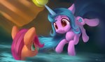 blue_eyes cutie_mark female feral horn solo auroriia hasbro mlp_g5 my_little_pony mythology izzy_moonbow_(mlp) sunny_starscout_(mlp) equid equine mammal mythological_creature mythological_equine unicorn 2021 absurd_res digital_media_(artwork) hi_res