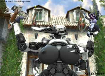 4_arms armor armored_boots beanie big_breasts big_butt black_beanie black_body black_clothing black_hat black_headwear breasts butt carrying_another carrying_partner clothing female gauntlets gloves group hand_on_breast hand_on_hip handwear happy hat headgear headwear holding_partner hoodie larger_female looking_at_another looking_at_partner machine mechanical_arm multi_arm multi_limb multicolored_body natural_breasts nipples purple_body purple_clothing purple_hoodie purple_nipples purple_topwear raised_arm scared size_difference smaller_female text thick_thighs topwear trio white_body wide_hips 5naptrap bungie destiny_(series) destiny_2 epic_games fortnite fortnite:_battle_royale patreon atraks-1 meow_skulls raven_team_leader alien alien_humanoid android animal_humanoid bear calico_cat calico_cat_humanoid cat_humanoid domestic_cat eliksni exo felid felid_humanoid feline feline_humanoid felis humanoid mammal mammal_humanoid robot ursid_humanoid 3d_(artwork) digital_media_(artwork) source_filmmaker_(artwork) url