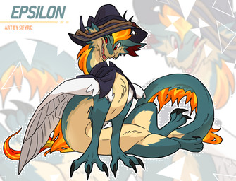 ambiguous_gender black_claws claws clothing feathered_wings feathers feral fire hat headgear headwear horn lying quadruped red_eyes sitting solo wings witch_hat blitzdrachin conditional_dnp mythology dragon mythological_creature mythological_scalie scalie digital_drawing_(artwork) digital_media_(artwork)
