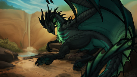 animal_genitalia anus black_anus black_claws black_penis butt claws erection feral genital_slit genitals green_body green_eyes green_membrane green_scales horn looking_at_viewer male membrane_(anatomy) penis sand scales solo wings moonski european_mythology mythology dragon fish marine mythological_creature mythological_scalie scalie western_dragon wyvern 16:9 hi_res widescreen