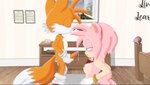 anthro bodily_fluids breasts cum cum_drip cum_on_face cum_on_penis dripping duo erection eyes_closed female genital_fluids genitals hand_on_penis male male/female masturbation nude penis smile thin_calves thin_legs thin_thighs teanai sega sonic_the_hedgehog_(series) amy_rose miles_prower canid canine eulipotyphlan fox hedgehog mammal digital_media_(artwork) unity_(artwork)