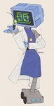 1_eye 2_antennae 4_fingers antennae_(anatomy) anthro arms_bent belt black_text black_wheel blue_belt blue_bottomwear blue_clothing blue_dress blue_hands blue_head blue_pants blue_screen blue_topwear blue_vest bottomwear canon_couple closed_smile clothed clothed_anthro clothed_female clothed_humanoid clothed_male clothing coat corrugated_arms corrugated_neck corrugation crossed_arms crt digit_ring dress duo emanata emoji_description extreme_size_difference eye_contact eyebrows eyelashes female female_humanoid fingers for_a_head front_view green_antennae green_body green_eyebrows green_eyelashes green_eyes hatching heart_symbol holding_another holding_micro holding_partner husband husband_and_wife in_hand jacket jewelry lab_coat larger_female larger_humanoid leaning leaning_backward leaning_on_another locket looking_at_another love machine macro male male_anthro married_couple metal micro mouth_closed necklace off_shoulder pants pockets ring rivets romantic romantic_couple screen screen_face simple_background size_difference smaller_anthro smaller_male smile smiling_at_another smiling_at_partner sparkles suit text topwear vest wedding_ring wheel wheel_feet white_clothing white_coat white_dress_shirt white_jacket white_lab_coat white_topwear wife yellow_jewelry yellow_necklace yellow_ring yellow_sclera auveiss nickelodeon spongebob_squarepants spongebob_squarepants_(series) karen_plankton sheldon_j._plankton arthropod copepod crustacean humanoid marine maxillopod object_head plankton_(species) robot screen_head 2025 artist_name digital_drawing_(artwork) digital_media_(artwork) english_description flat_colors full-length_portrait hi_res portrait signature