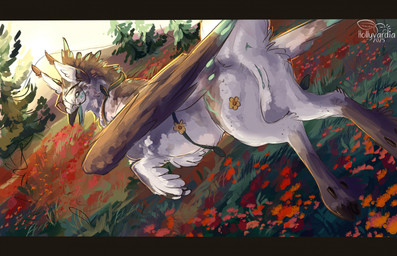 anus black_hooves blue_anus blue_vulva butt cloven_hooves feathers female feral genitals grass grey_body grey_feathers hooves plant solo vulva white_body white_feathers hollyvardia chloetariya_(hollyvardia) avian bird columbid deer hybrid mammal pigeon hi_res