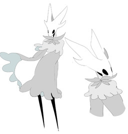 2_horns ambiguous_gender biped black_body black_eyes cloak clothed clothing empty_eyes grey_clothing horn simple_background solo standing white_background white_head du_dang hollow_knight_(franchise) team_cherry arthropod vessel_(species) 2019