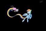 duo feathers female feral flying food hair happy open_mouth rainbow rainbow_trail wings quynzel friendship_is_magic hasbro my_little_pony mythology nyan_cat_(copyright) pop-tarts nyan_cat rainbow_dash_(mlp) domestic_cat equid equine felid feline felis food_creature horse hybrid mammal mythological_creature mythological_equine pegasus pony absurd_res alpha_channel hi_res meme traditional_media_(artwork)