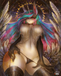 2017 5_fingers abstract_background anthro areola armwear big_breasts breasts choker clothed clothing cutie_mark elbow_gloves equine eyelashes feathered_wings feathers female friendship_is_magic girlsay gloves hair horn legwear long_ears long_hair looking_at_viewer looking_down low-angle_view mammal multicolored_hair my_little_pony navel open_mouth panties panty_pull portrait presenting princess_celestia_(mlp) purple_eyes rainbow_hair solo standing stockings thigh_highs three-quarter_portrait translucent transparent_clothing under_boob underwear white_feathers winged_unicorn wings
Rating: Questionable
Score: 10
User: GlimGlam
Date: June 20, 2018 2017 5_fingers abstract_background anthro areola armwear big_breasts breasts choker clothed clothing cutie_mark elbow_gloves equine eyelashes feathered_wings feathers female friendship_is_magic girlsay gloves hair horn legwear long_ears long_hair looking_at_viewer looking_down low-angle_view mammal multicolored_hair my_little_pony navel open_mouth panties panty_pull portrait presenting princess_celestia_(mlp) purple_eyes rainbow_hair solo standing stockings thigh_highs three-quarter_portrait translucent transparent_clothing under_boob underwear white_feathers winged_unicorn wings
Rating: Questionable
Score: 10
User: GlimGlam
Date: June 20, 2018
