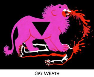 anti_fascist blood bodily_fluids boots clothing decapitation feral footwear fur gore male pink_triangle shoes swastika wrath ink-the-artist felid human lion mammal pantherine 2023 hi_res