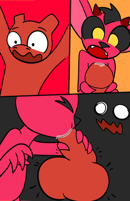 big_penis dungeon genitals humanoid_genitalia humanoid_penis imps male male/male penis slave young conditional_dnp theyiff mythology dragon mythological_creature mythological_scalie scalie comic hi_res
