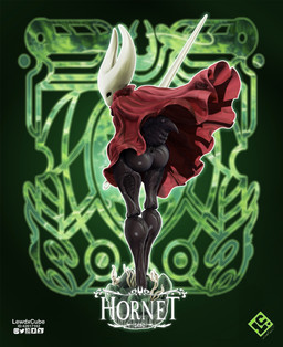 2_horns anthro arthropod_abdomen big_butt biped black_body black_eyes butt cloak cloak_only clothing deviantart_logo empty_eyes featureless_feet feet female holding_object holding_weapon horn looking_at_viewer looking_back looking_back_at_viewer melee_weapon newgrounds_logo pixiv_logo rear_view red_cloak red_clothing solo standing text twitter_logo weapon white_body white_text wide_hips lewdxcube deviantart hollow_knight team_cherry twitter hornet_(hollow_knight) arthropod insect 2019 3d_(artwork) absurd_res digital_media_(artwork) english_text hi_res