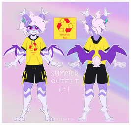 anthro black_bottomwear black_clothing black_shorts border bottomwear clothed clothing ear_piercing feet fur hair male membrane_(anatomy) membranous_wings piercing purple_body purple_eyes purple_fur shirt shorts solo tail text toes topwear white_body white_border white_hair wings yellow_clothing yellow_topwear flightov midnight_flight_(character) bat mammal absurd_res hi_res model_sheet