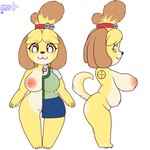 anthro bell belly big_breasts bottomwear breasts clothing female genitals how-to inverted_nipples monotone_bottomwear monotone_clothing monotone_skirt nipples nude pencil_skirt potbelly pussy skirt slightly_chubby solo thick_calves thigh_gap crossman animal_crossing nintendo isabelle_(animal_crossing) canid canine canis domestic_dog mammal shih_tzu toy_dog 1:1 digital_media_(artwork) hi_res model_sheet