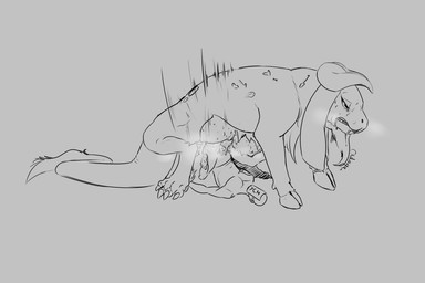 4_toes amazon_position bestiality bodily_fluids dominant dominant_female duo feet female female_feral female_on_top female_penetrated feral feral_on_top feral_penetrated fur genital_fluids genitals hooves horn human_on_bottom human_on_feral human_penetrating human_penetrating_feral humanoid_genitalia humanoid_penis in_heat interspecies larger_female larger_feral long_ears long_tail male male/female male_human male_on_bottom male_penetrating male_penetrating_female on_bottom on_top penetration penis saliva sex size_difference smaller_human smaller_male smaller_penetrated speed_lines sweat tail teats thick_tail toes oldagar mythology thyme_(mustard) ych_(character) dragon furred_dragon furred_scalie human mammal mantelyn mythological_creature mythological_scalie scalie 3:2 hi_res monochrome