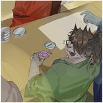 asian_clothing clothed clothing east_asian_clothing eyewear fur glasses grey_body grey_fur group horn japanese_clothing kimono looking_at_viewer male gao_53937056 lifewonders tokyo_afterschool_summoners catoblepas_(tas) mammal 1:1 hi_res