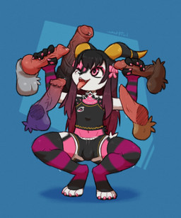 alternative_fashion animal_genitalia animal_penis anthro balls barefoot bodily_fluids bottomwear bulge canine_genitalia canine_penis clothing crouching disembodied_penis dripping drooling emo equine_genitalia equine_penis erection faceless_character feet femboy fur genital_fluids genitals group handjob hindpaw humanoid_genitalia humanoid_hands humanoid_penis interspecies knot leaking leaking_precum legwear looking_at_another male male/male midriff navel open_mouth pawpads paws penile penile_spines penis precum precum_drip saliva sex sheath shorts simple_background solo_focus spread_legs spreading surrounded sweat tapering_penis thigh_highs tongue tongue_out vein veiny_penis moodytail hotdogxforehead hybrid unknown_species 2026 absurd_res digital_media_(artwork) hi_res