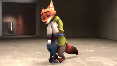 accessory aloha_shirt anthro barefoot bottomwear butt butt_grab clothed clothing dipstick_ears dipstick_tail duo ear_markings eyebrow_wiggle feet female fingerless_gloves footwear fully_clothed gloves grabbing_both_cheeks grin hand_on_another's_butt hand_on_butt handwear hug male male/female markings multicolored_ears necktie pants pattern_clothing pattern_shirt pattern_topwear police police_uniform shirt size_difference smile sneaking tail tail_markings toeless_footwear topwear uniform bootyfooty disney zootopia judy_hopps nick_wilde canid canine fox lagomorph leporid mammal rabbit red_fox true_fox 16:9 3d_(artwork) 3d_animation animated digital_media_(artwork) hi_res no_sound short_playtime source_filmmaker_(artwork) video widescreen