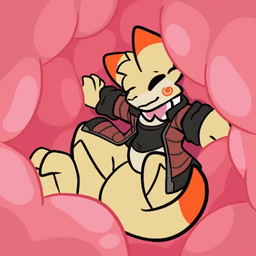 anthro blush bow_tie clothing dipstick_ears dipstick_tail ear_markings endosoma fur internal male markings multicolored_ears red_body red_ear_tips red_fur red_tail_tip safe_vore smile solo_focus tail tail_markings topwear vore yellow_body yellow_fur mysticality nintendo pokemon fan_character abra generation_1_pokemon pokemon_(species) 1:1 2026 animated digital_drawing_(artwork) digital_media_(artwork) english_description no_sound short_playtime video