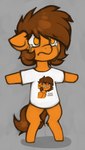 bodily_fluids clothing crying feral shirt solo t-shirt tears topwear white_clothing white_shirt white_t-shirt white_topwear yellow_eyes marsminer hasbro my_little_pony venus_spring equid equine horse mammal pony