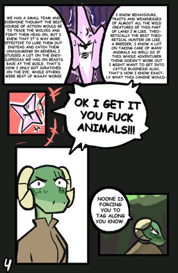 anthro clothed clothing dialogue duo female horn profanity text brradett lernie_(brradett) love_goddess_(brradett) scalie absurd_res colored comic digital_media_(artwork) english_text hi_res shaded