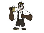 4:3 alcohol anthro bear beer beverage biped brok_the_investigator clothed clothing cowcat_games hat headgear headwear hi_res humanoid_hands male mammal r.j._(brok_the_investigator) simple_background sobieniak solo