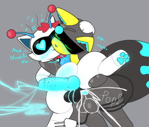 abdominal_bulge anal anal_penetration animal_genitalia animal_penis antennae_(anatomy) anthro armor balls big_penis big_tail blue_penis bodily_fluids bow_ribbon breastplate canine_genitalia canine_penis cum cum_in_ass cum_inflation cum_inside cumshot cybernetics duo ejaculation eyes_closed from_behind_position genital_fluids genitals glowing glowing_cum glowing_genitalia glowing_penis grey_body hand_on_chest hand_on_head heart_eyes heart_symbol holding_leg inflation kiss_on_lips kissing kissing_while_penetrating knot knot_root knotted_penis knotting looking_at_another looking_at_partner looking_pleasured lying machine male male/male moan multicolored_body pawpads paws penetration penile penile_penetration penile_spines penis penis_in_ass plug raised_leg screen screen_eyes screen_face sex sheath simple_background spiked_penis spikes spikes_(anatomy) spoon_position spooning tail unusual_bodily_fluids unusual_cum unusual_genital_fluids white_body wire hikiwi k-tee_(hikiwi) canid canine canis cyborg domestic_cat domestic_dog felid feline felis mammal robot colored digital_media_(artwork) hi_res