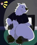 anthro anus balls butt clothed clothing genitals inside male male/male partially_clothed presenting rear_view solo unsafe4bears duck_hunt nintendo spy_x_family bond_(spy_x_family) duck_hunt_dog canid canine canis domestic_dog mammal 5:6 absurd_res hi_res