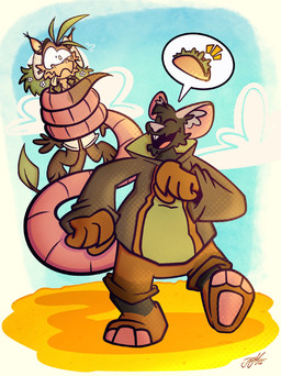 anthro big_tail black_body black_fur bottomwear brown_body brown_fur buckteeth clothing collared_shirt dress_shirt duo fur grass_hair happy holding_person long_tail male male/male panicked_look pictogram plant rat_tail shirt shorts size_difference squeezing tail tail_coil teeth text tongue tongue_out topwear turtle_neck_sweater walking giraffe200 kalei_(hydro19) kuro_(kurobored) elemental_creature flora_fauna furred_kobold furred_scalie hybrid kobold mammal murid murine rat rodent scalie absurd_res english_text hi_res