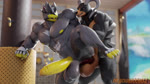 abdominal_bulge anal anal_penetration anthro anthro_on_anthro anthro_penetrated anthro_penetrating anthro_penetrating_anthro anthrofied balls banana barazoku big_balls big_penis body_part_in_ass bouncing_balls bouncing_pecs bouncing_penis bulge dojo duo erection food foreskin fruit genitals grunting huge_penis humanoid_genitalia humanoid_penis male male/male male_anthro male_on_anthro male_penetrated male_penetrating male_penetrating_male moan muscular muscular_anthro muscular_male nipples pecs penetration penile penile_penetration penis penis_in_ass plant pokemorph raised_leg red_penis retracted_foreskin saggy_balls sex thrusting thrusting_sound_effect yellow_nipples yellow_penis drboumboom32 comedian_(artwork) nintendo pokemon generation_2_pokemon generation_8_pokemon houndoom legendary_pokemon pokemon_(species) urshifu 2024 3d_(artwork) 3d_animation animated digital_media_(artwork) hi_res loop sound webm